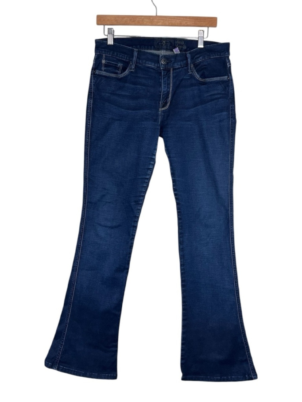 7 For All Mankind Lexie Kaylie Dark Wash Low-Rise Bootcut Jeans Sz 31